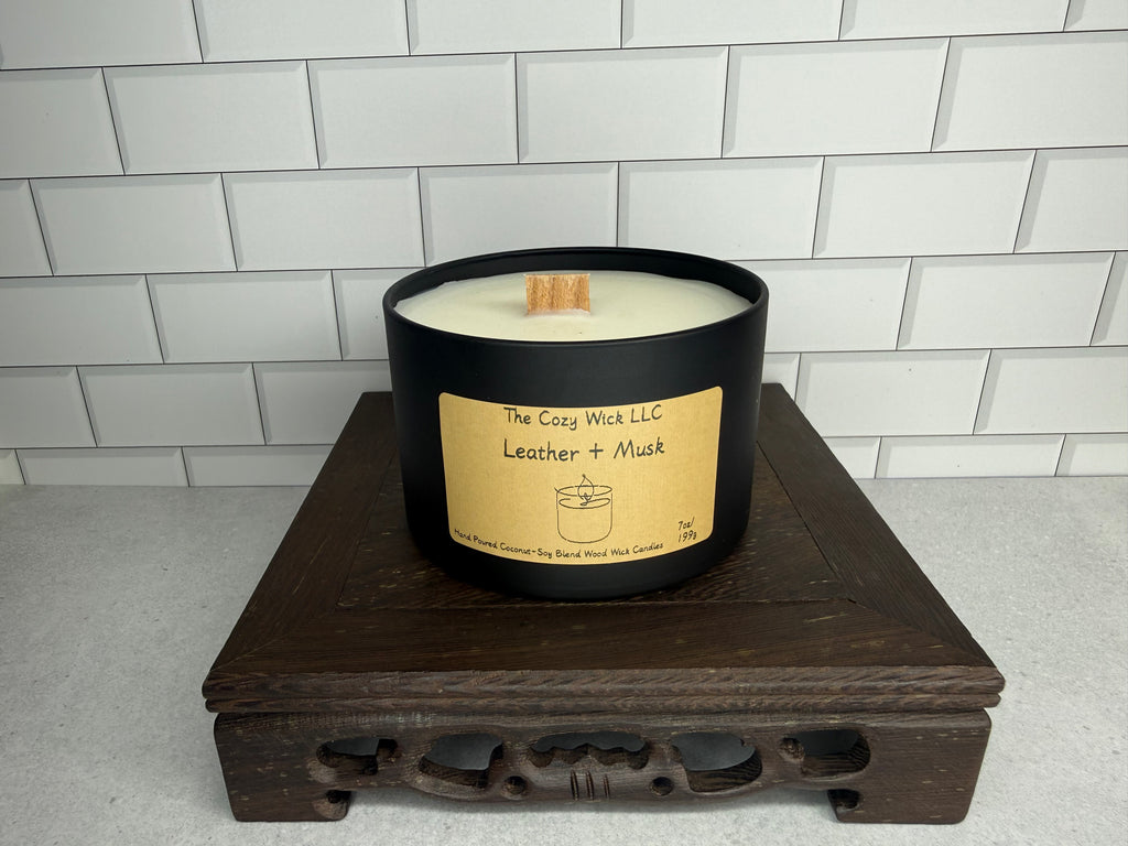 Leather + Musk Candle