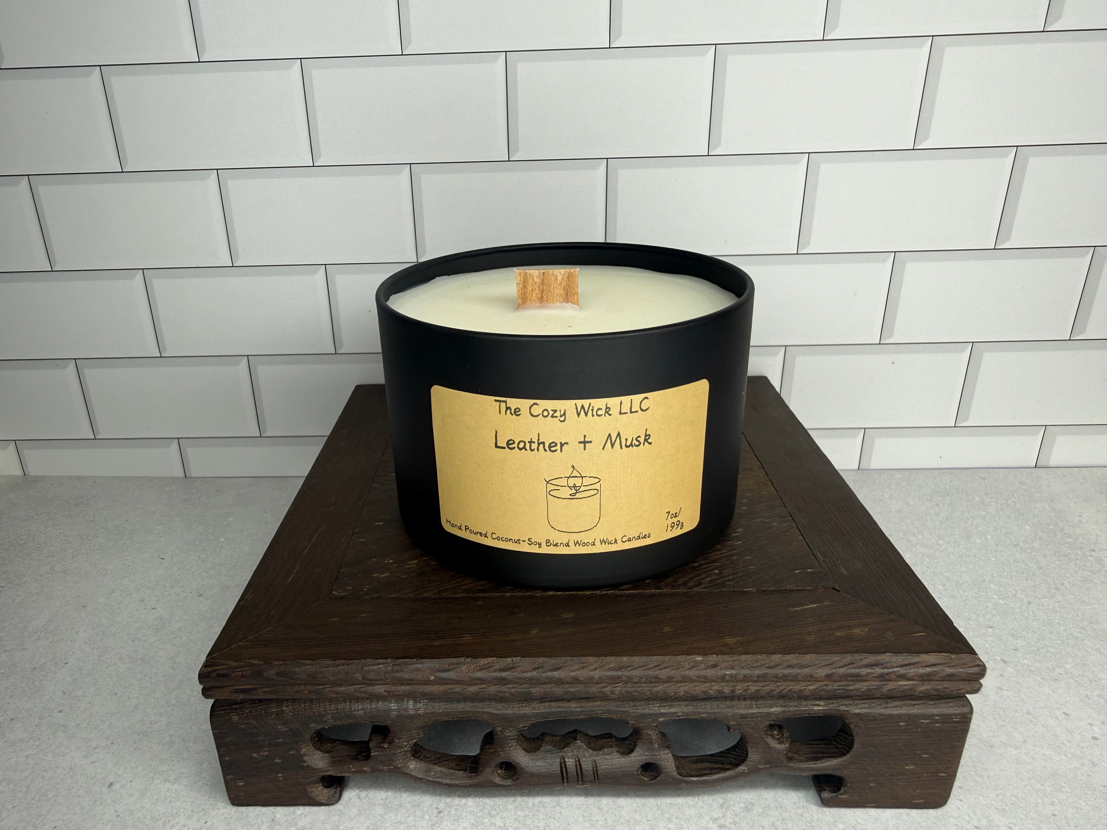 Leather + Musk Candle