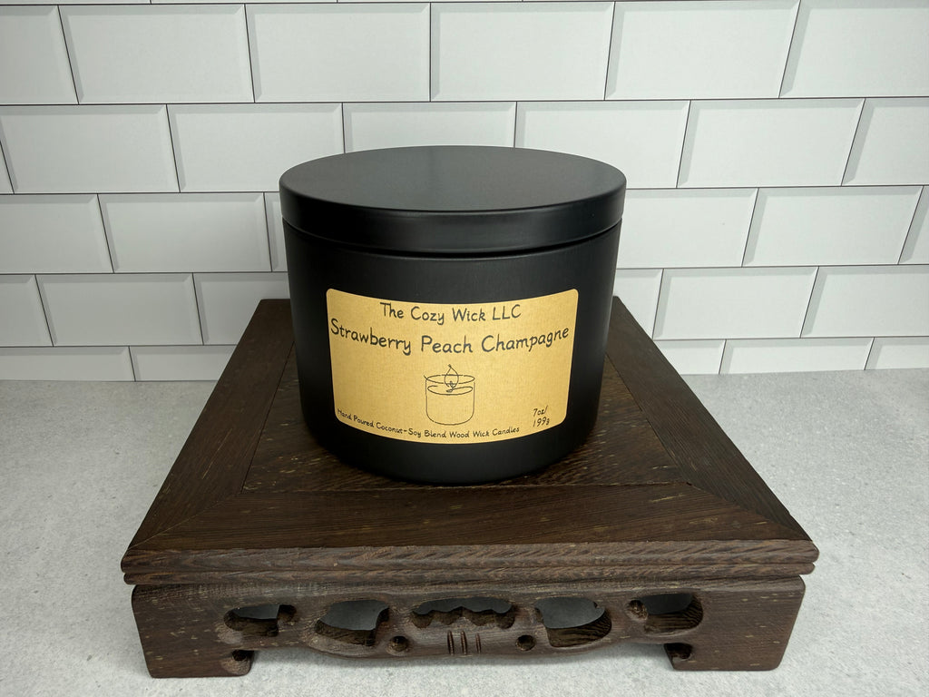 Strawberry Peach Champagne Candle