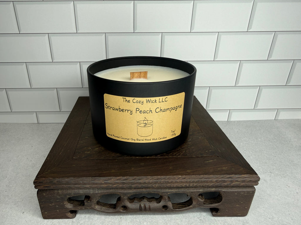 Strawberry Peach Champagne Candle